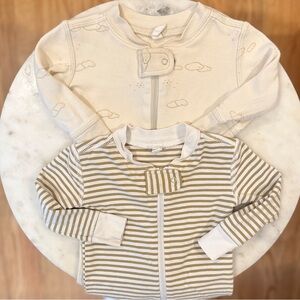 6-12m Quincy Mae Long Sleeve Sleepers Organic Cotton Bundle